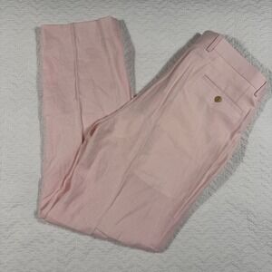 Michael‎ Kors Mens 34x34 (Fit 34x30) Linen Blend Pink Dress Pants Tailored Fit